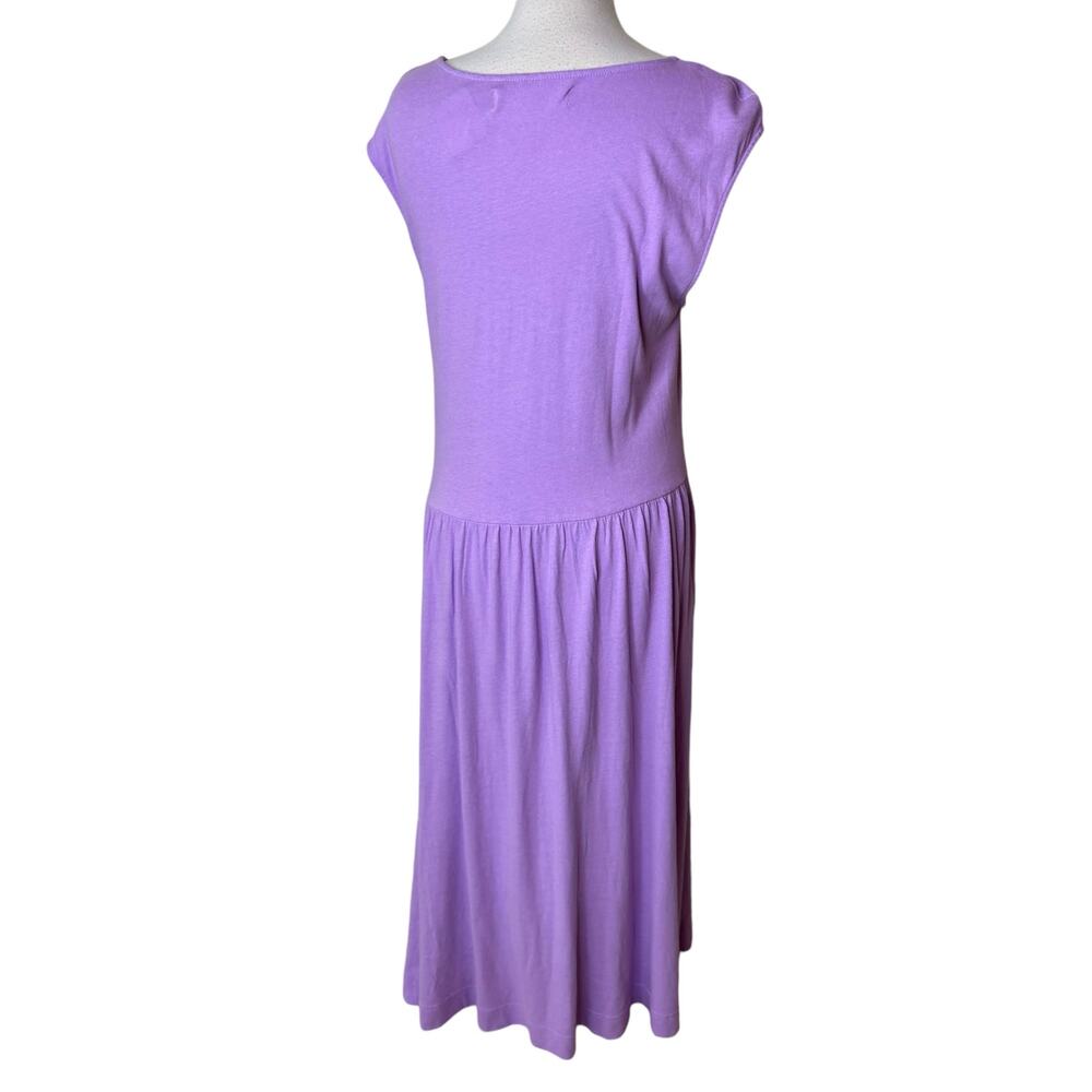 FREE PEOPLE Beach Nikki Midi Dress 100% Cotton Size Medium Purple NWT - Picture 2 of 10